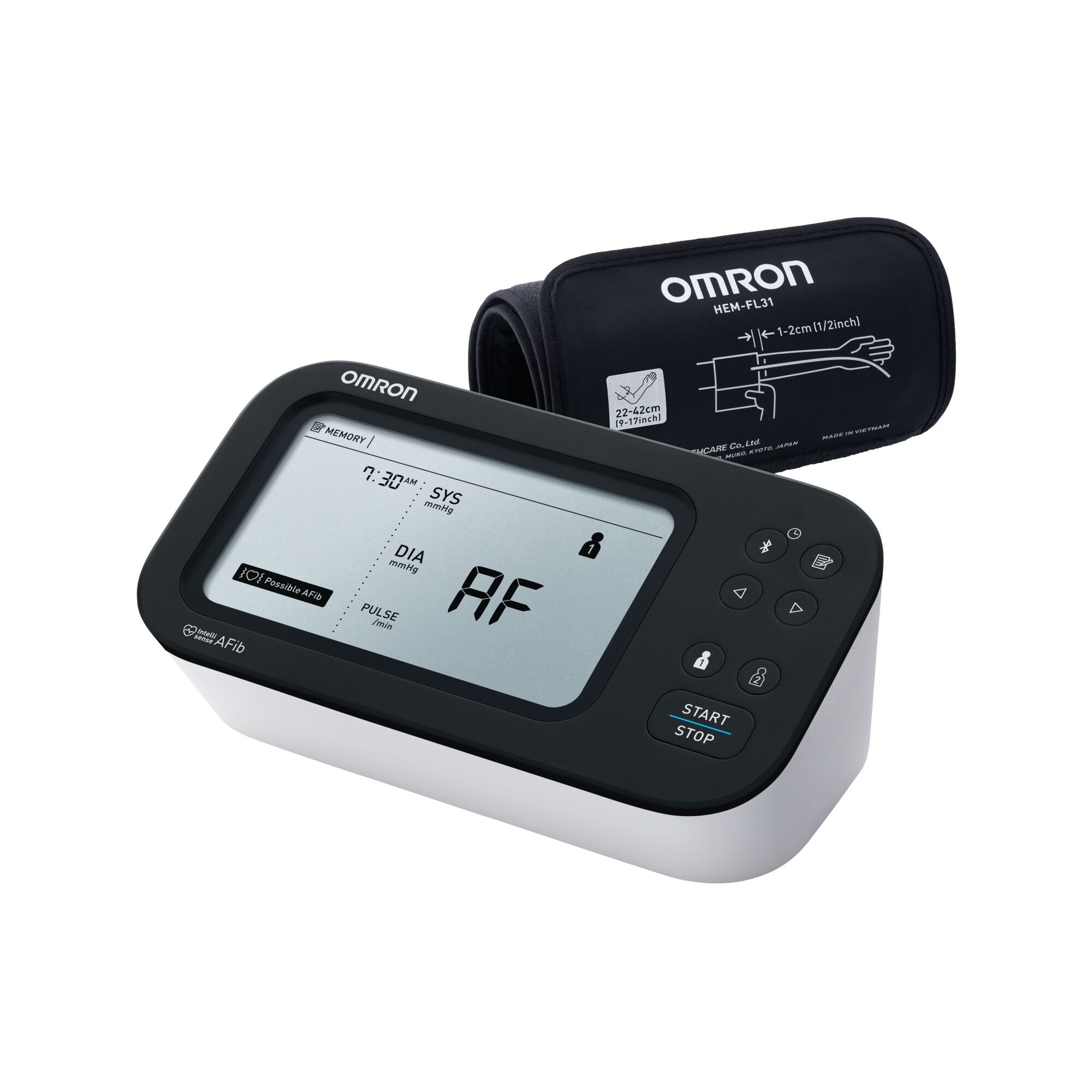 Digital Blood Pressure Monitor Omron 7 Series® Adult Cuff Nylon Cuff 9 to 17 Inch Desk Model BP7360