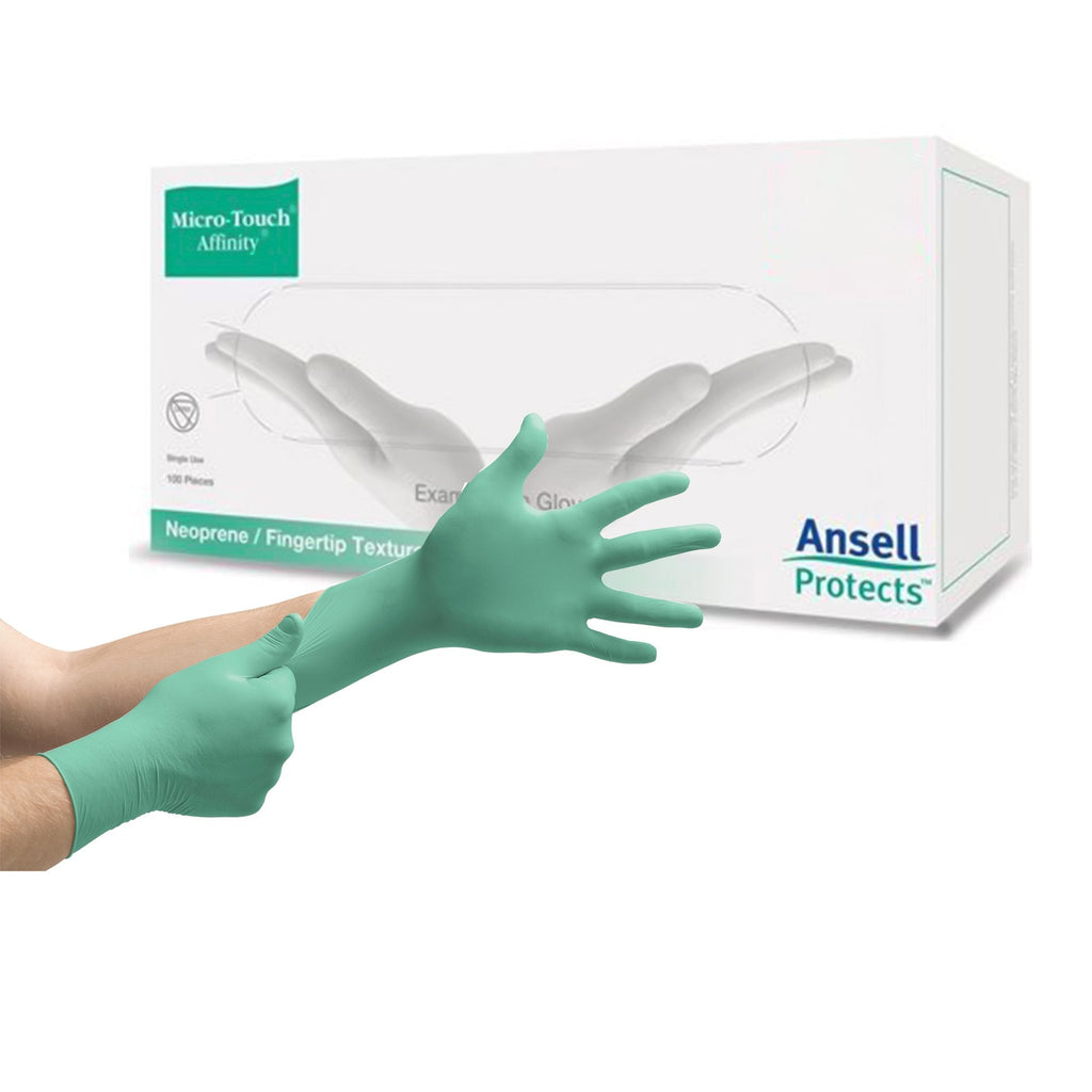 Micro-Touch® Affinity® Polychloroprene Exam Glove, Extra Small, Green 3770