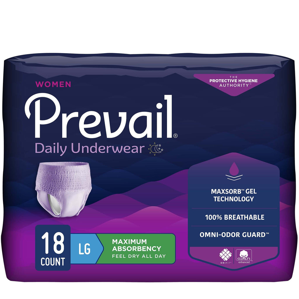 Prevail® for Women Daily Absorbent Underwear, Large, Heavy Absorbency PWC-513/1
