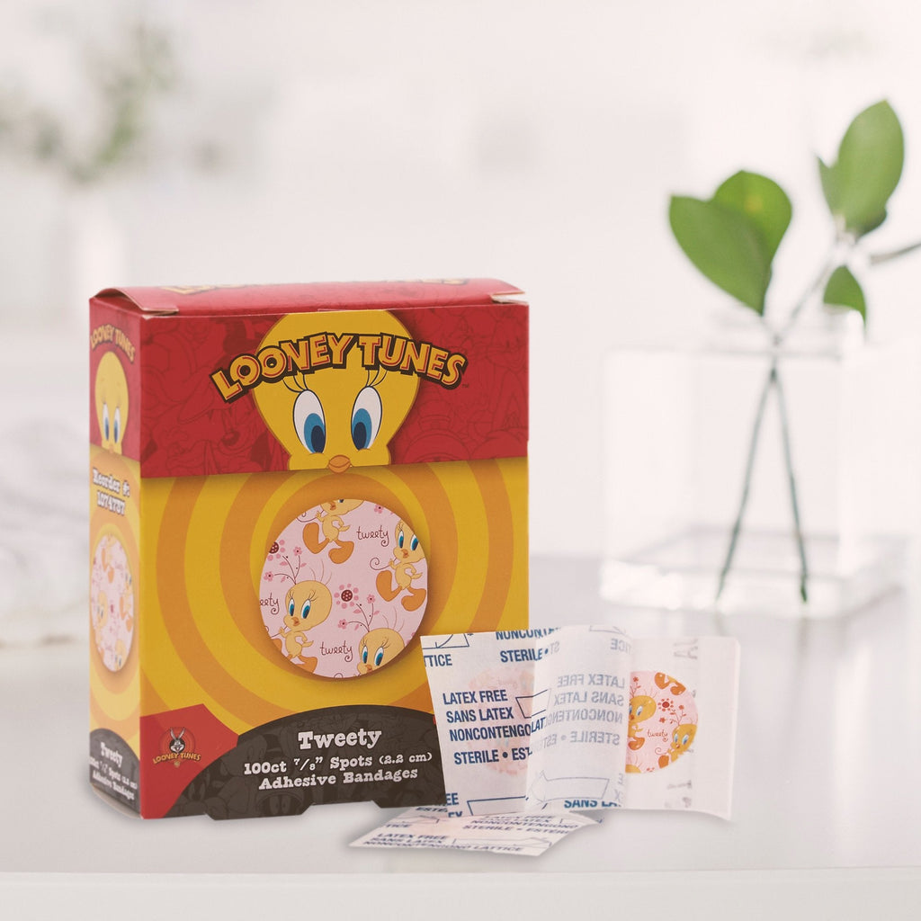 Looney Tunes™ Stat Strip® Adhesive Spot Bandage, 7/8-Inch Round 1074737