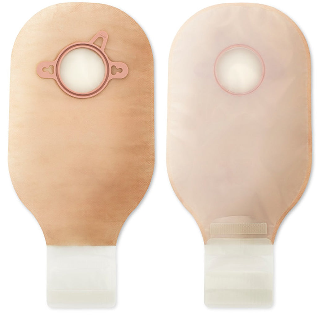 New Image™ Transparent Colostomy Pouch, Pre-cut to Fit 70 mm Stomas, Green Match 18134