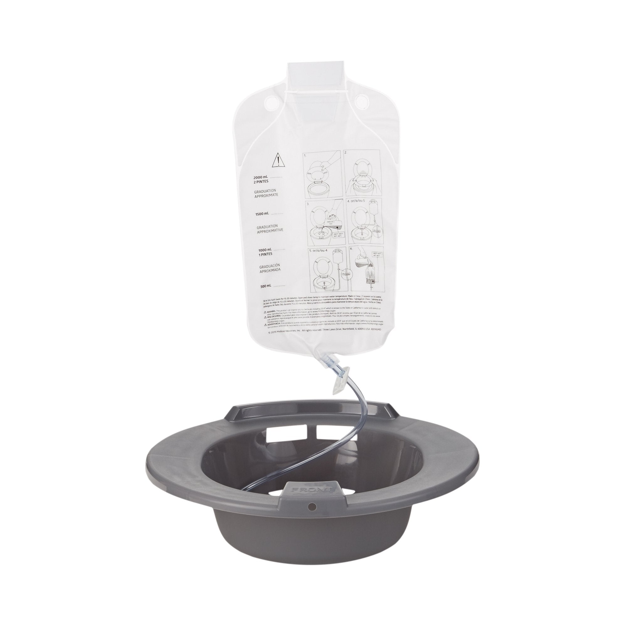 McKesson Round Sitz Bath, 2,000 mL Bag 56-80102
