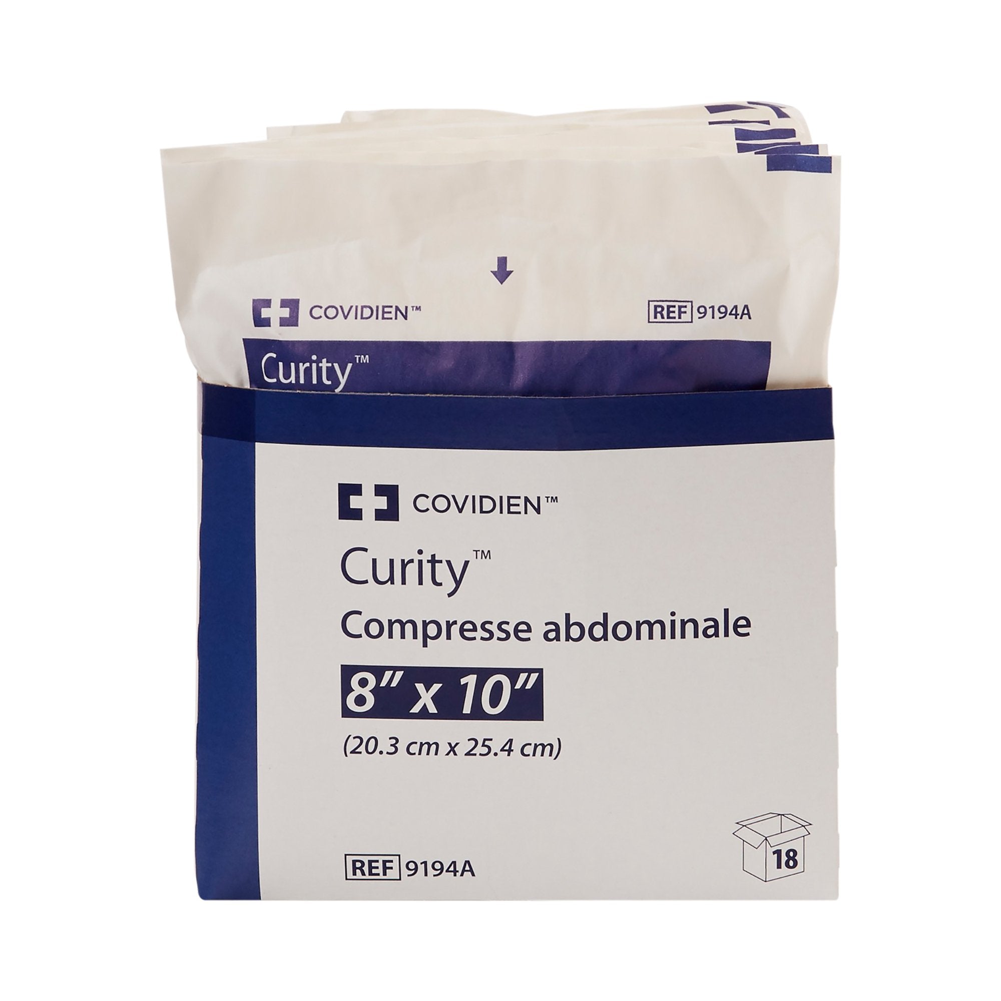 Curity™ Sterile Abdominal Pad, 8 x 10 Inch 9194A