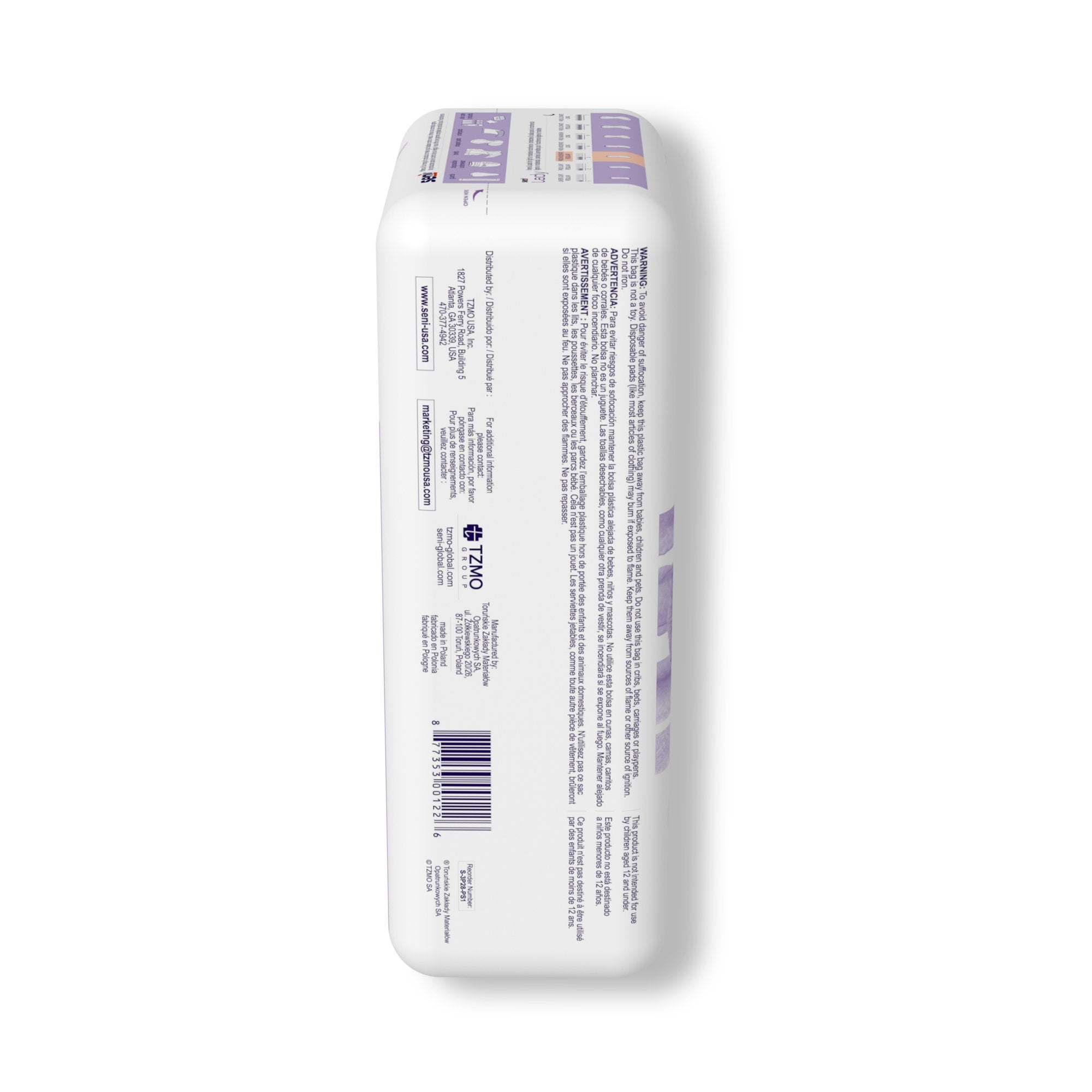 Seni® Lady Moderate Absorbency Bladder Control Pads, Regular S-3P28-PS1