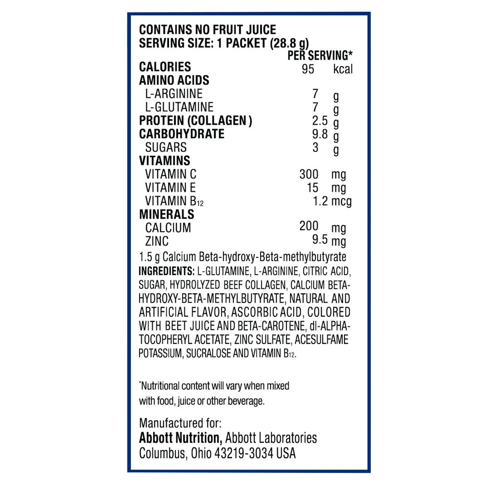 Juven® Fruit Punch Therapeutic Nutrition Powder for Wound Healing 66680