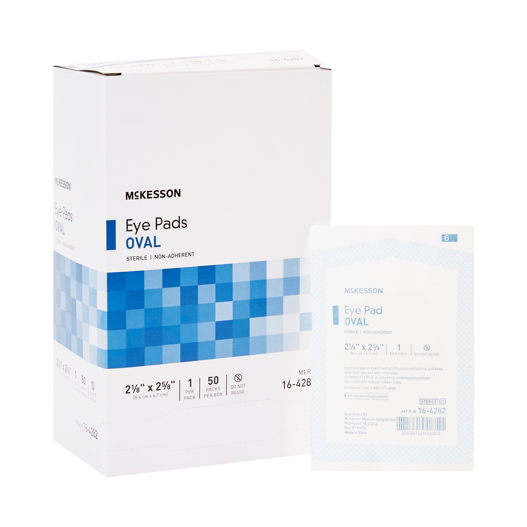 McKesson Eye Pad, 2-1/8 x 2-5/8 Inch 16-4282