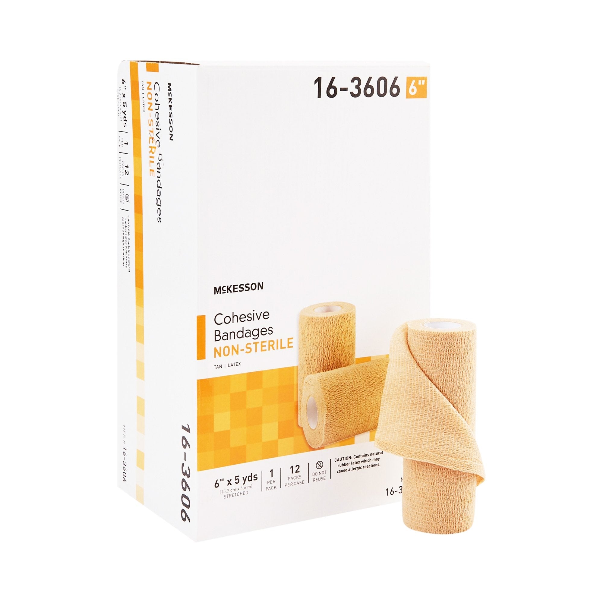McKesson Self-adherent Closure Cohesive Bandage, 6 Inch x 5 Yard 16-3606
