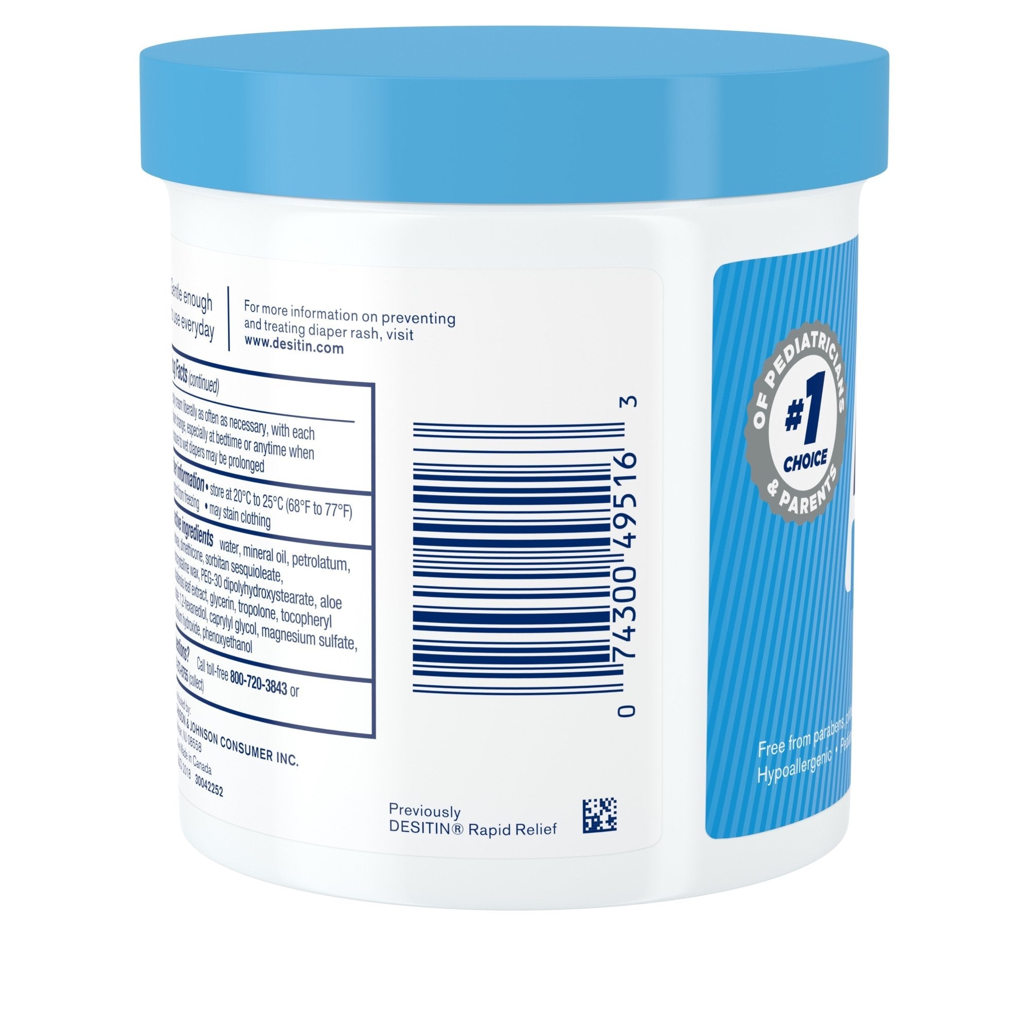 Desitin® Rapid Relief Scented Diaper Rash Treatment Cream, 16-ounce jar 514951600
