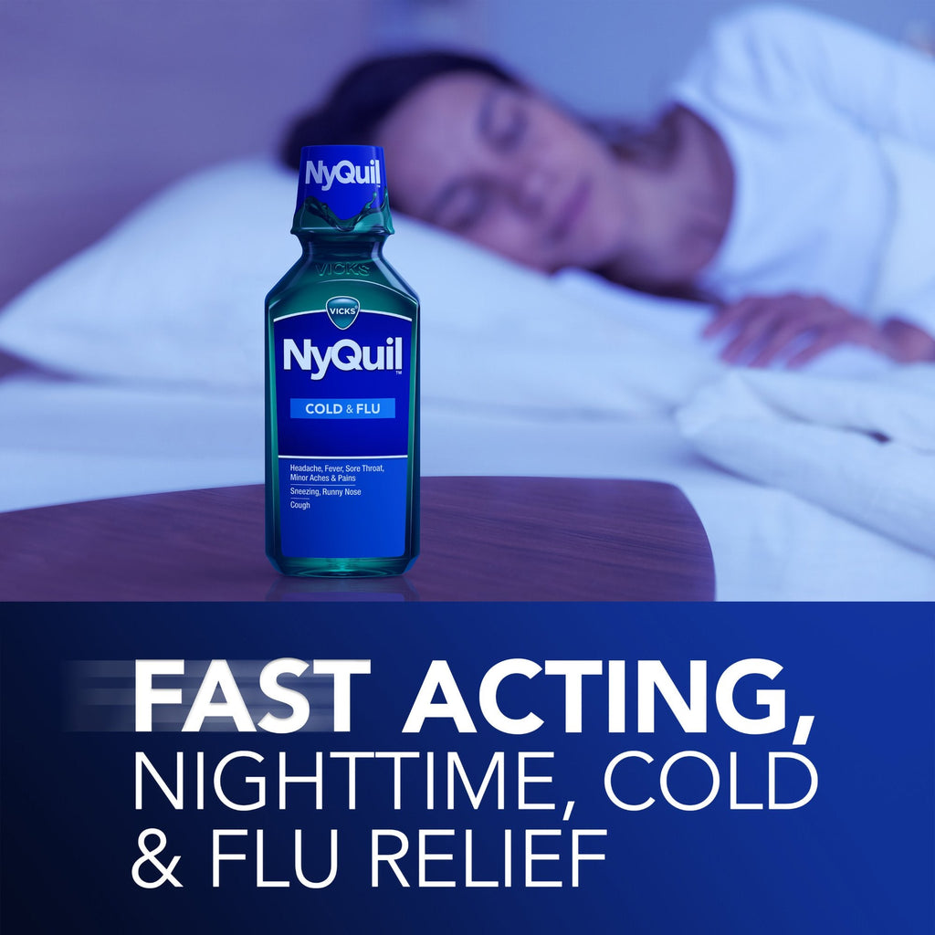 Vicks NyQuil Cold & Flu Nighttime Relief Liquid 37000080708