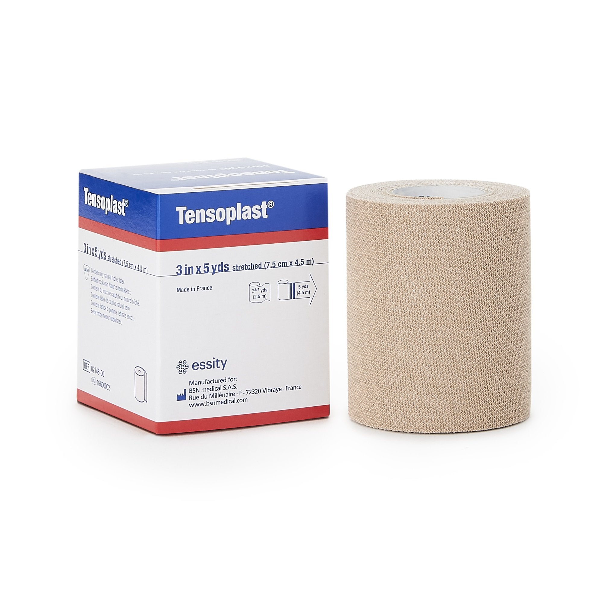 Tensoplast® No Closure Elastic Adhesive Bandage, 3 Inch x 5 Yard 02600002