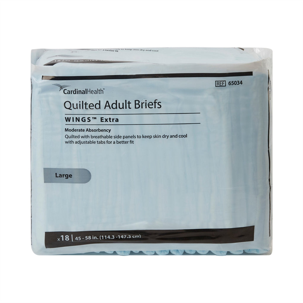 Simplicity Unisex Adult Incontinence Briefs, Moderate Absorbency, Large, Blue 65034