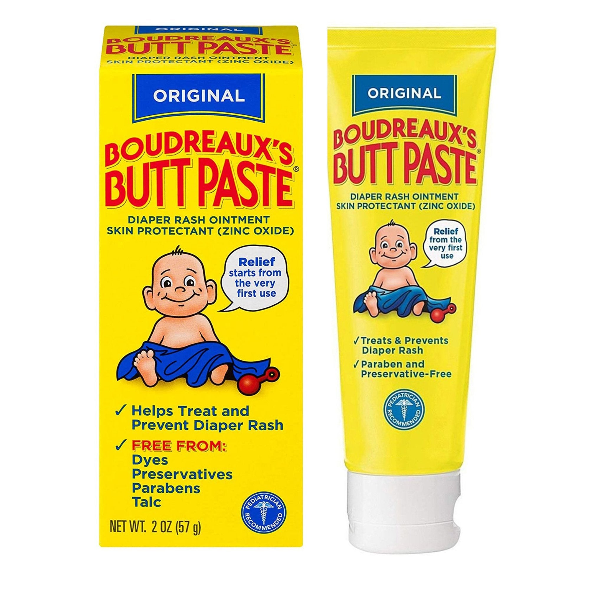 Boudreaux's Original Butt Paste Diaper Rash Treatment, Scented, 2-ounce tube 62103033302