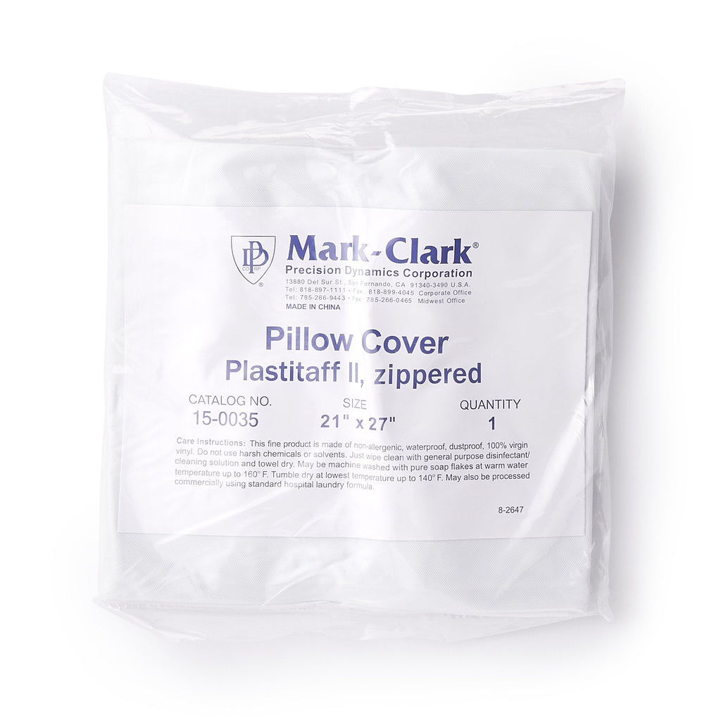 Mark-Clark® White 4 mil Plastistaff Pillow Cover With Zip, 21 x 27 Inch 15035-11-MGD