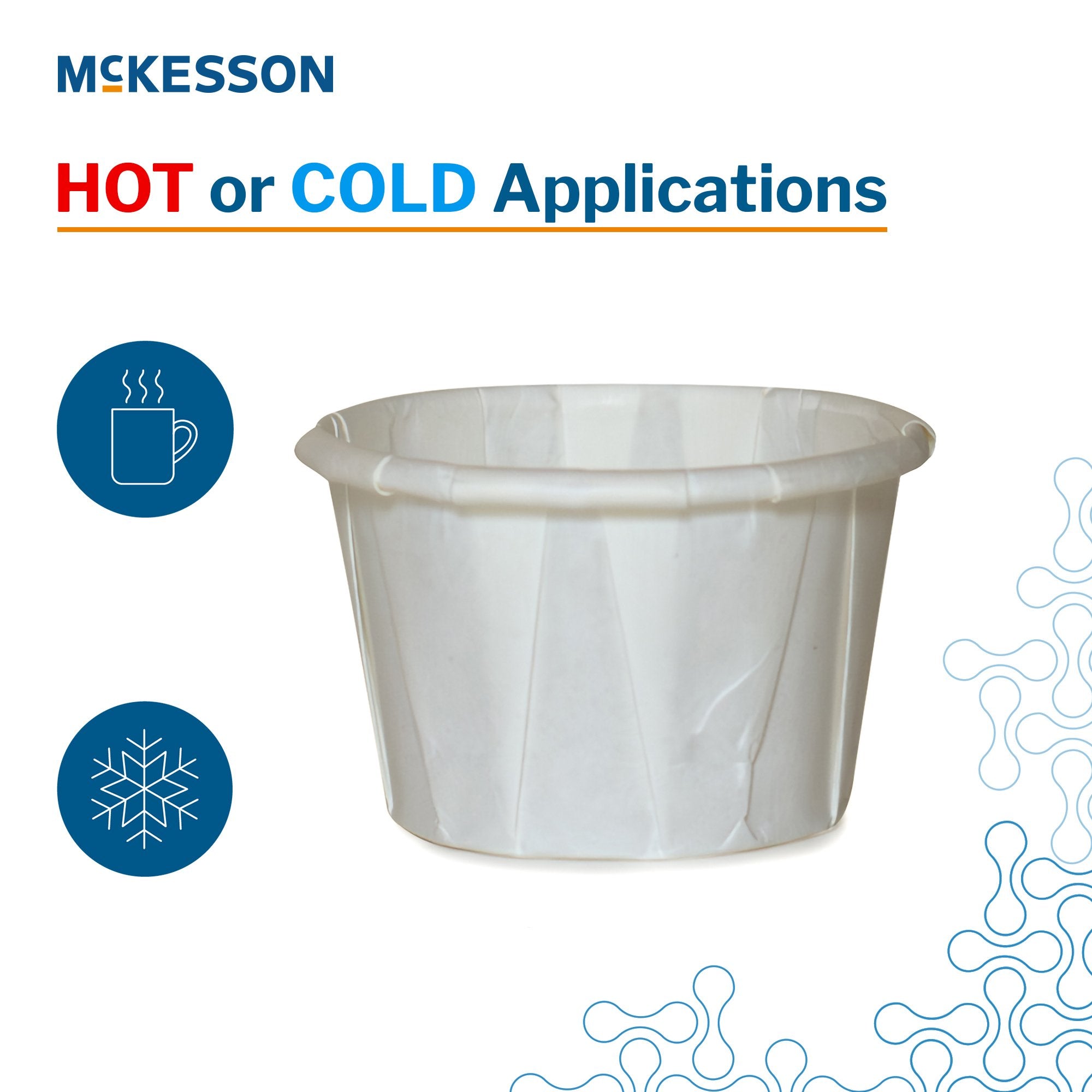 1 oz. Paper Souffle Cup White Disposable 16-100-2050