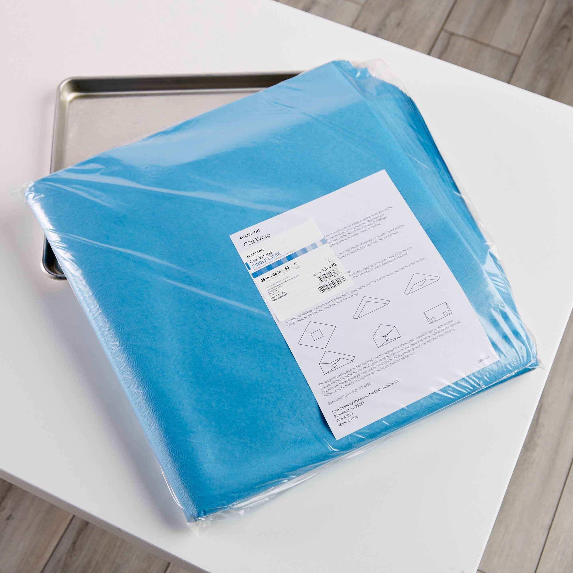 McKesson Single Layer Sterilization Wrap, 36 x 36 Inch 18-490