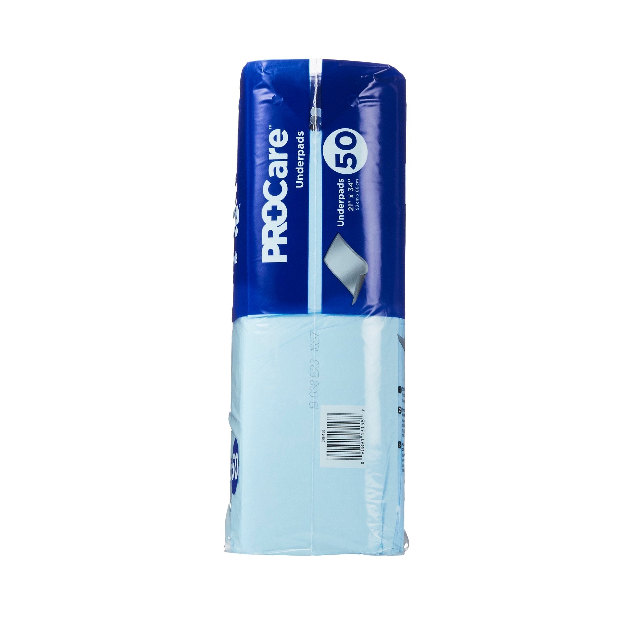 ProCare Incontinence Underpads, Moisture-Proof, Absorbent, Comfortable, Blue CRF-150