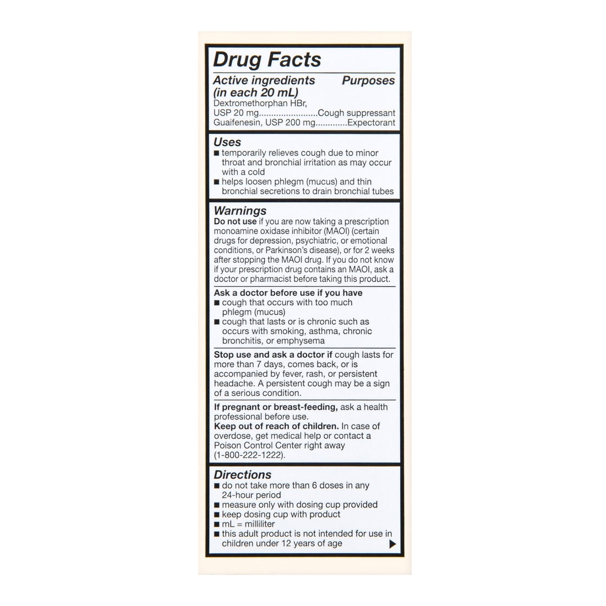 Foster & Thrive™ Adult Tussin DM Liquid, Raspberry Flavor 70677103501