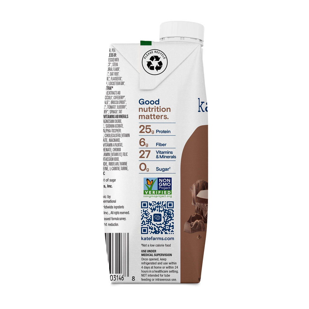 Kate Farms Oral Supplement High Protein Chocolate Flavor Liquid 11 oz. 811112031482