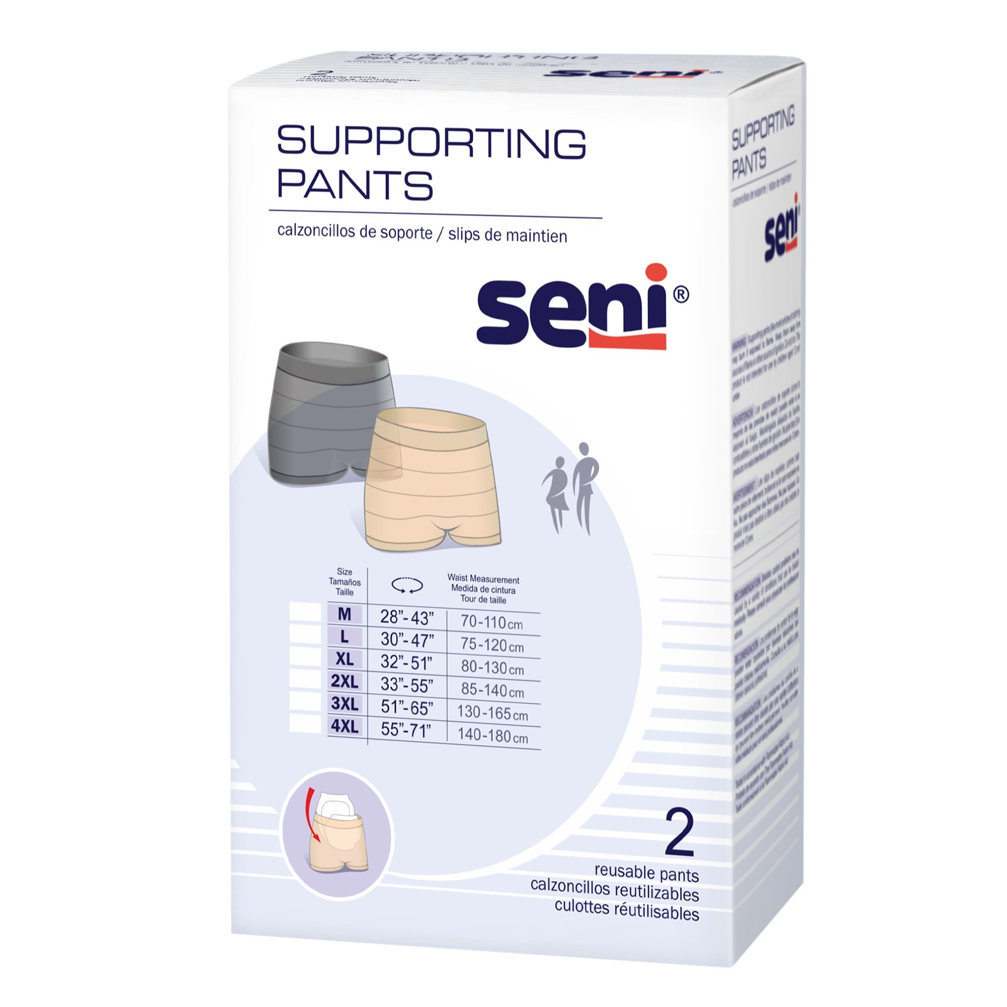 Seni® Pull On Boxer Style Knit Pant, 2X-Large, Unisex S-2X02-US1