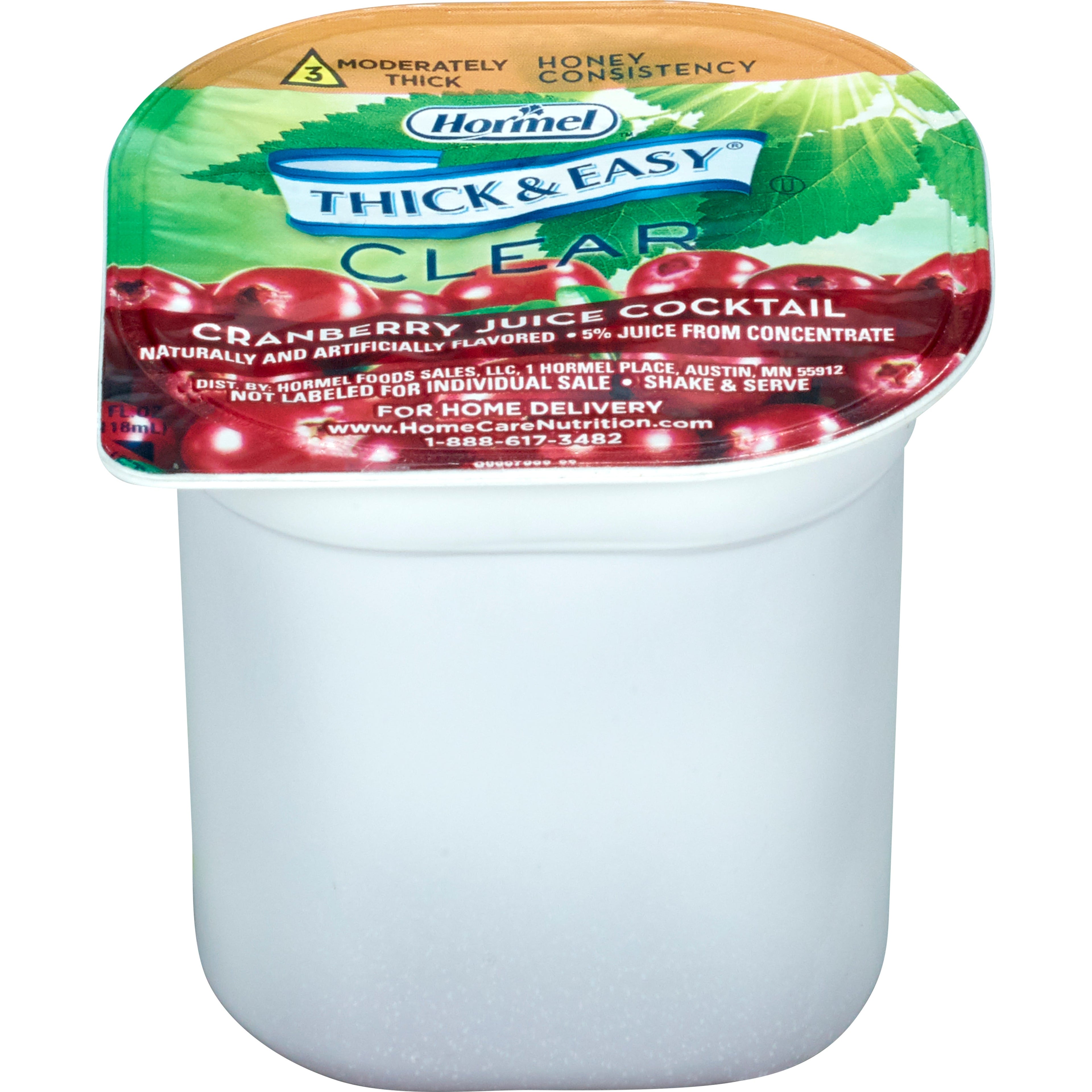 Thick & Easy® Clear Honey Consistency Cranberry Juice Thickened Beverage 20160