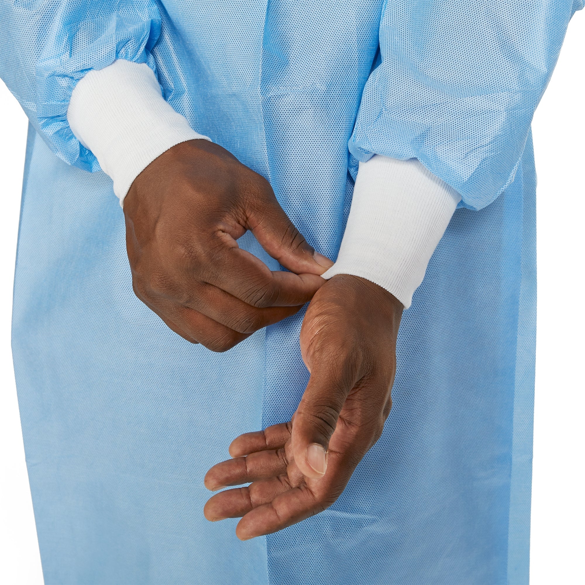 McKesson Nonrated Isolation Gowns, Blue, One Size Fits Most 16-NFKHLTSB6-OSFM