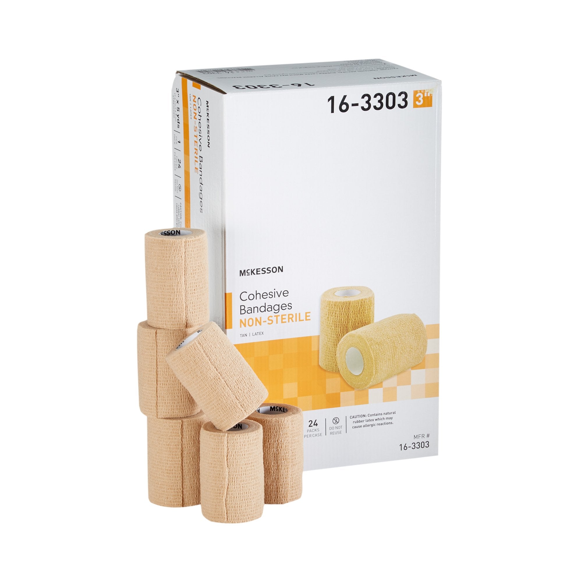McKesson Self-adherent Closure Cohesive Bandage, 3 Inch x 5 Yard 16-3303