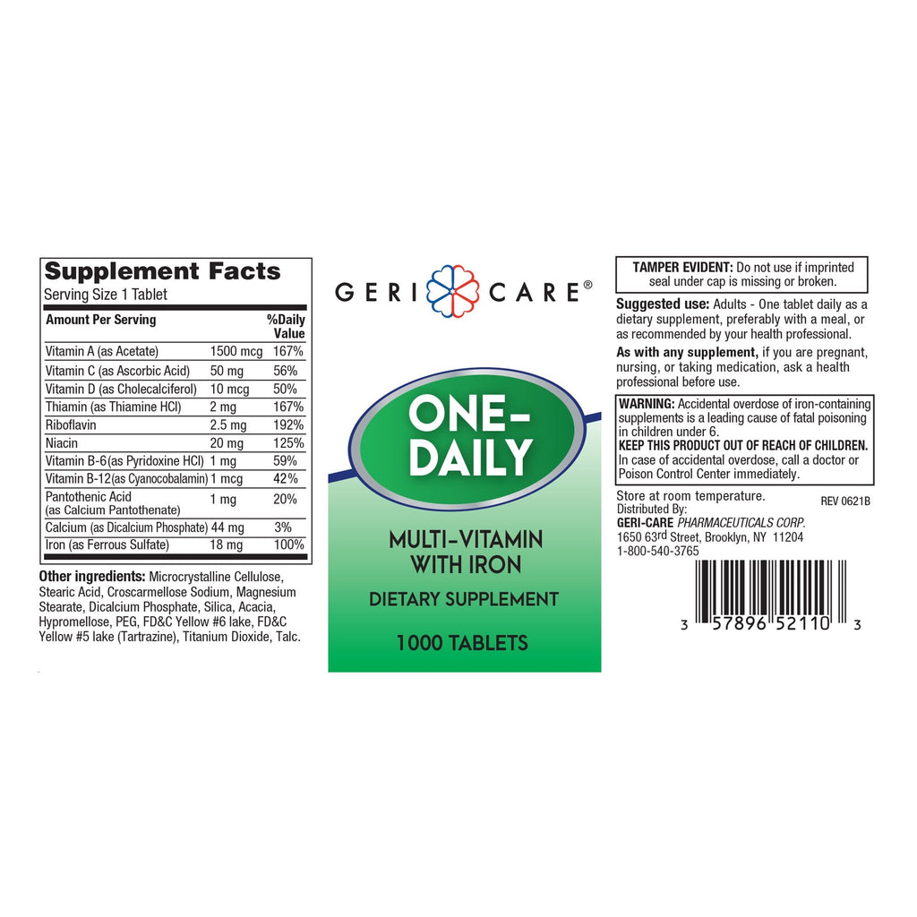Geri-Care® Multivitamin Supplement with Minerals 521-10-GCP