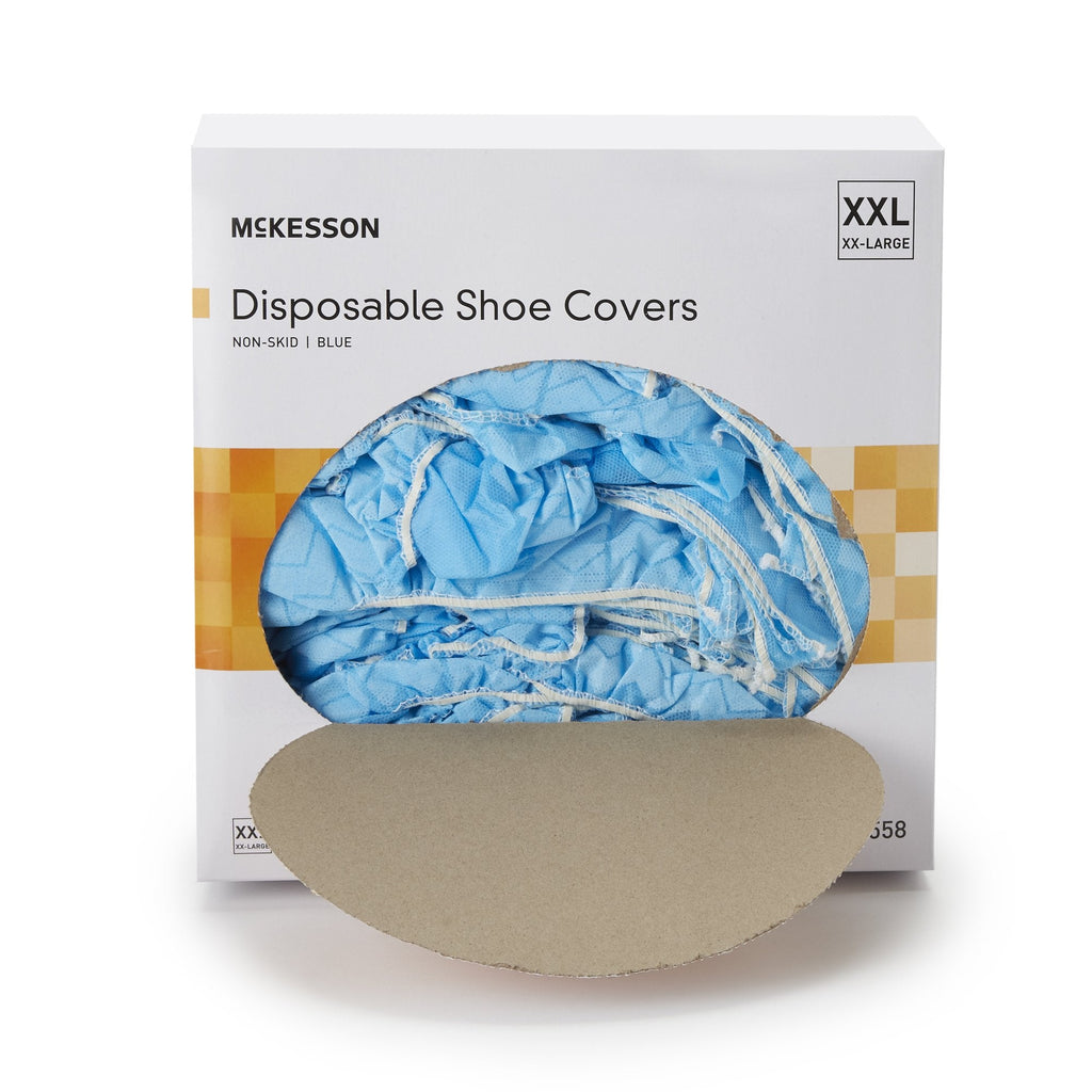 McKesson Shoe Covers, 2X-Large, Nonskid Sole, Blue 16-3558