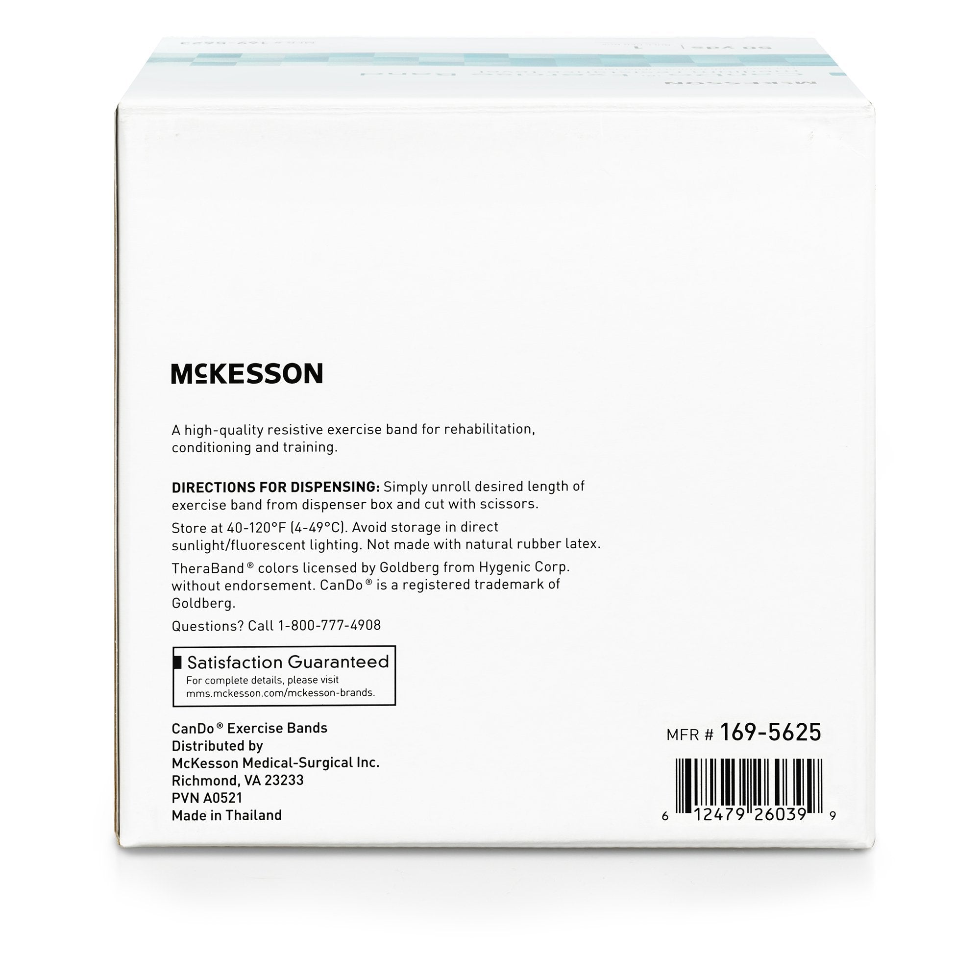 McKesson CanDo® Exercise Extra-Heavy Resistance Band, Black, 5 Inch x 50 Yard 169-5625