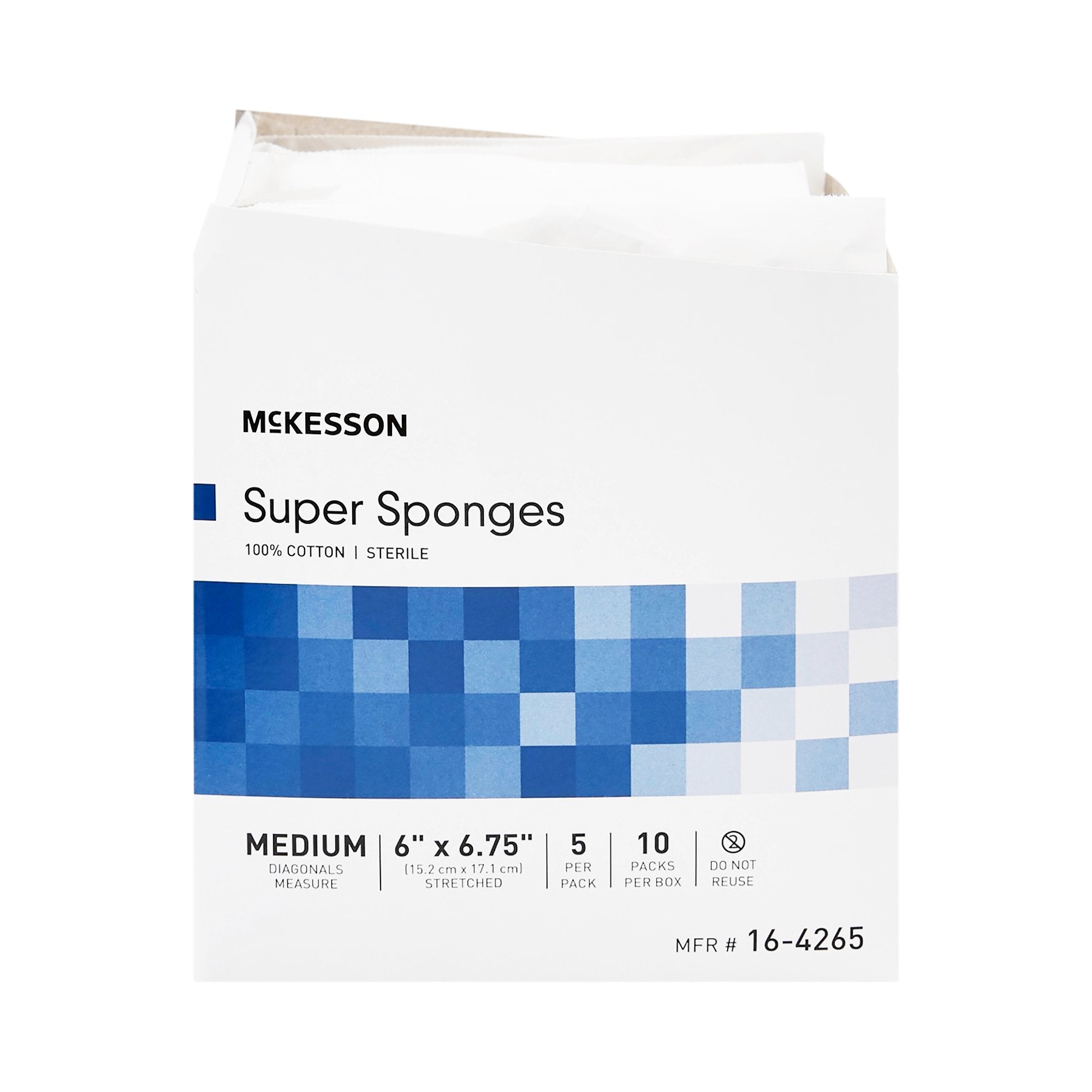 McKesson Sterile Fluff Dressing, 6 x 6-3/4 Inch 16-4265