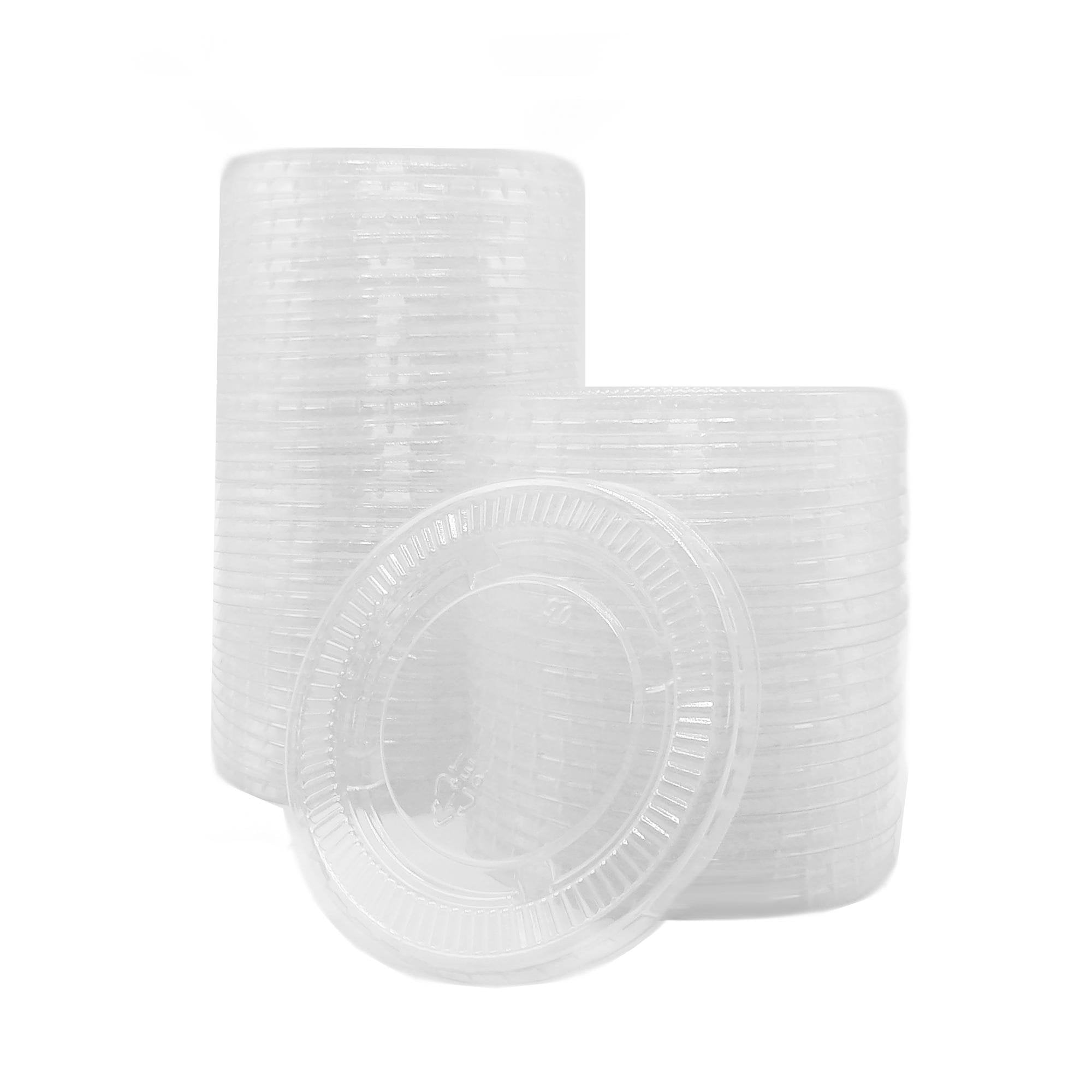 Portion Cup Lid Medd Max LLC Fits 3 to 5-1/2 oz. Cups Clear Disposable PCL74