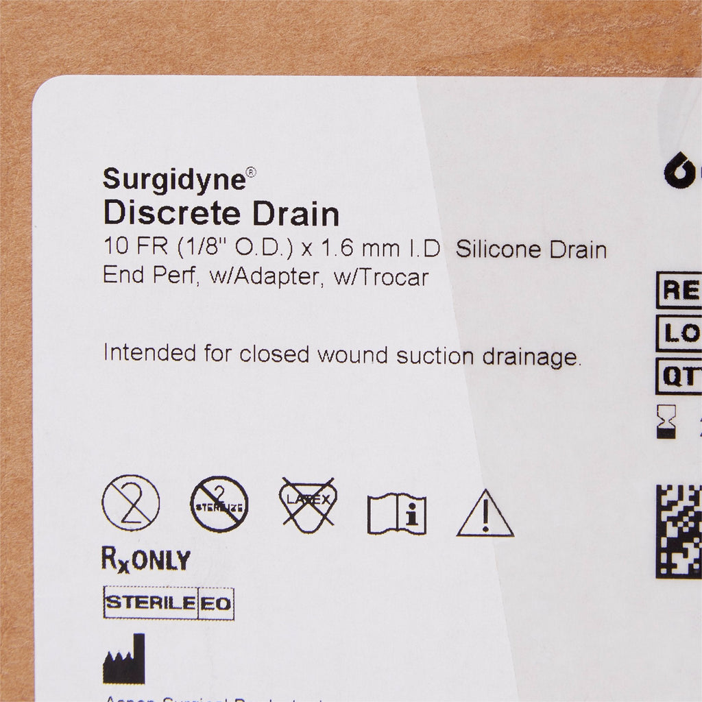 McKesson Wound Drain with Trocar, 10 Fr., 12-Inch Length 370017
