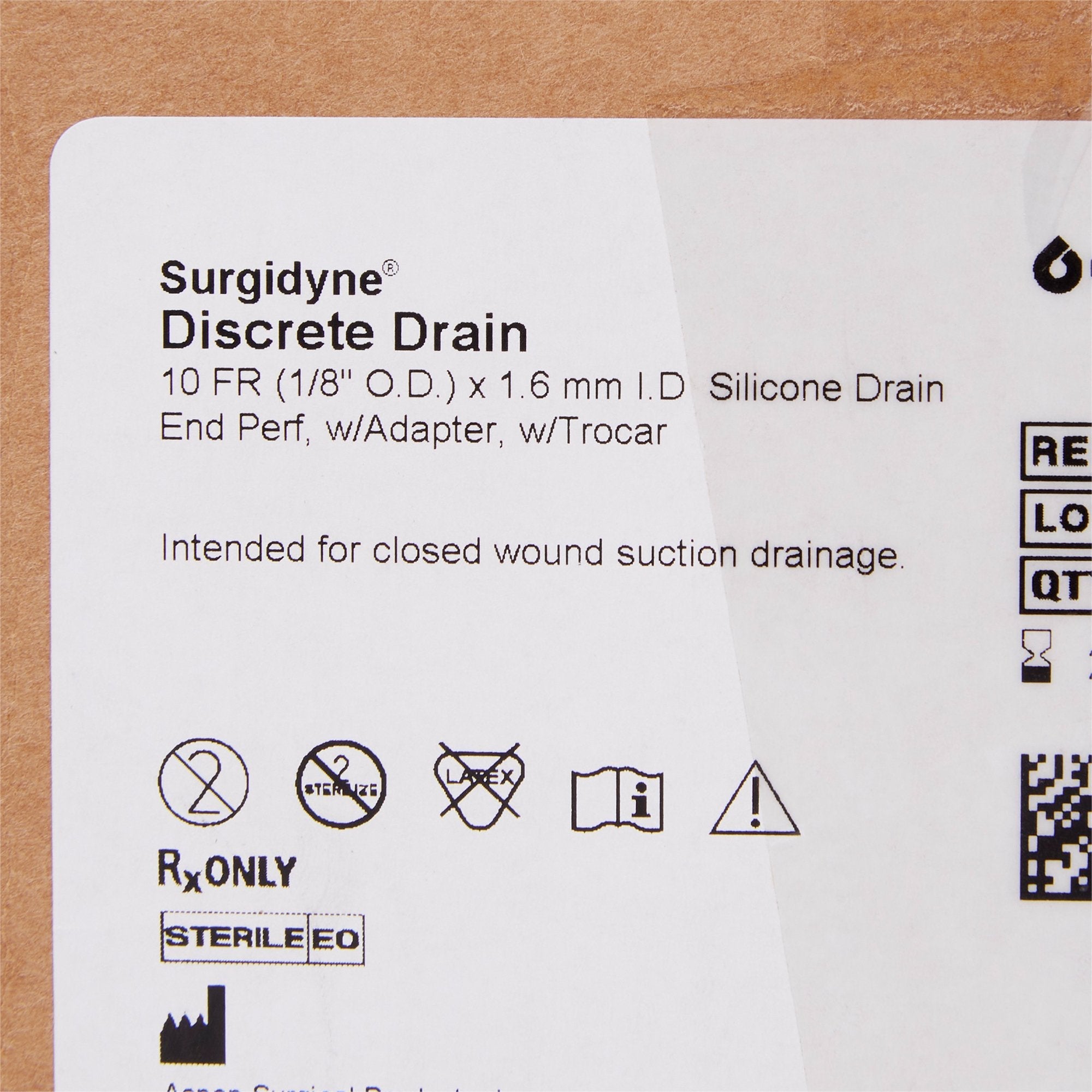 McKesson Wound Drain with Trocar, 10 Fr., 12-Inch Length 370017