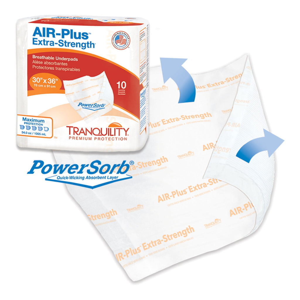 Tranquility® AIR-Plus Extra-Strength Positioning Underpad, 30 x 36 Inch 2711