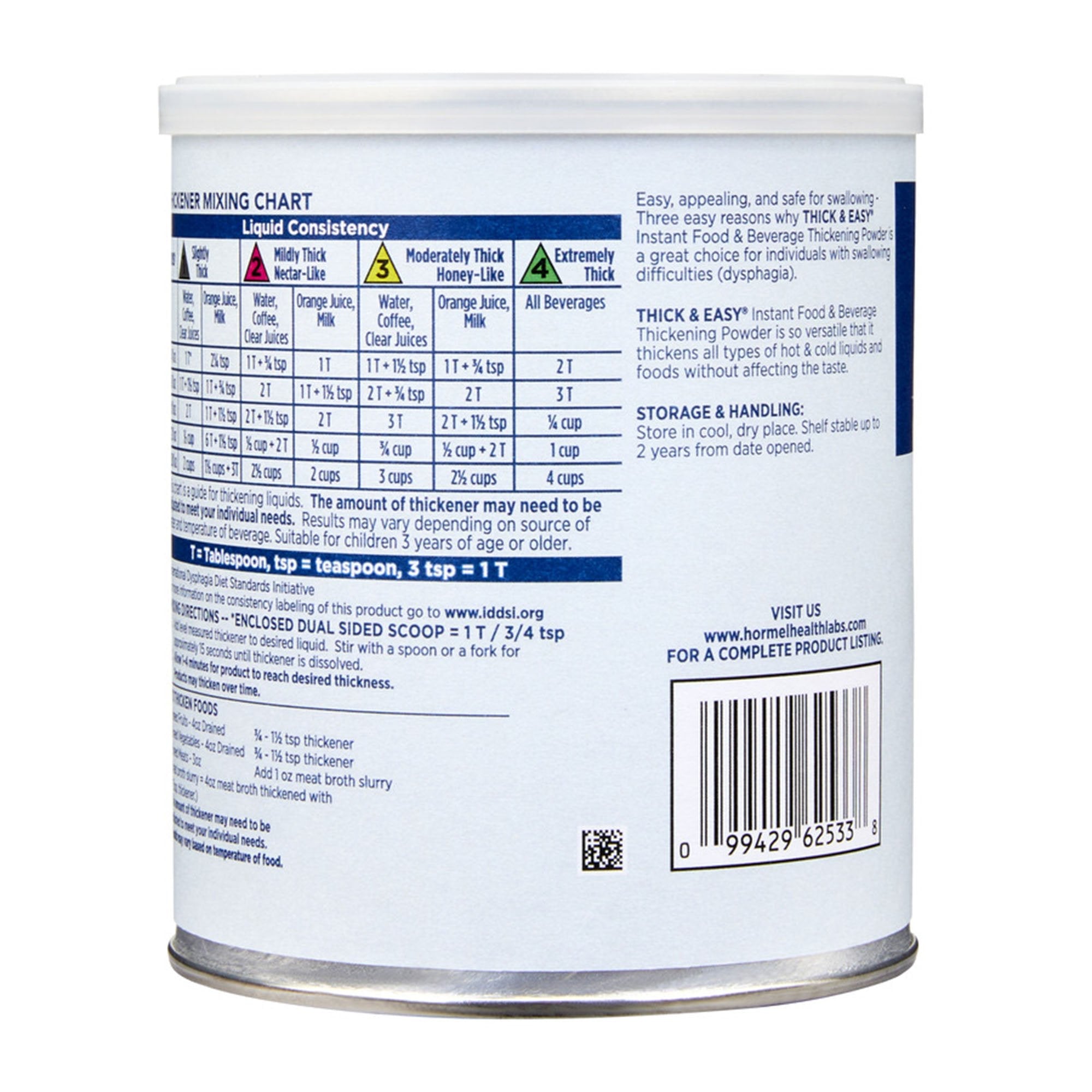 Thick & Easy® IDDSI Level 0 Thin Food and Beverage Thickener, 8-ounce Canister 17938
