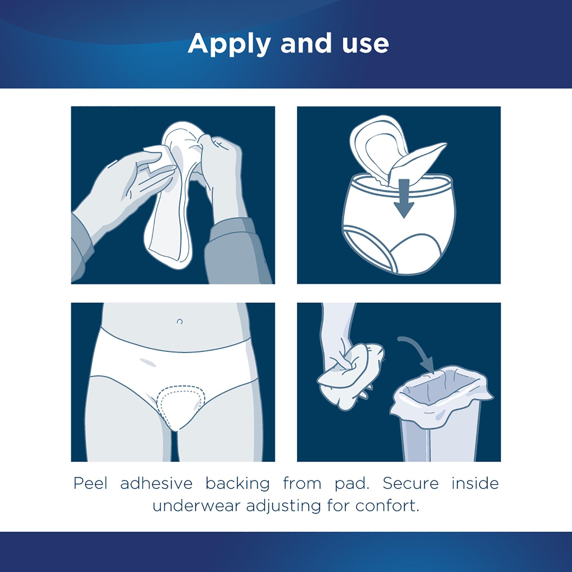 Attends® Discreet Liners Bladder Control Pad, 6-Inch Length ADLINER