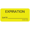 Pre-Printed Label MedVision® Auxiliary Label Yellow Paper Expiration Black Quality Control Label 1 X 2-1/4 Inch MV04FC1588