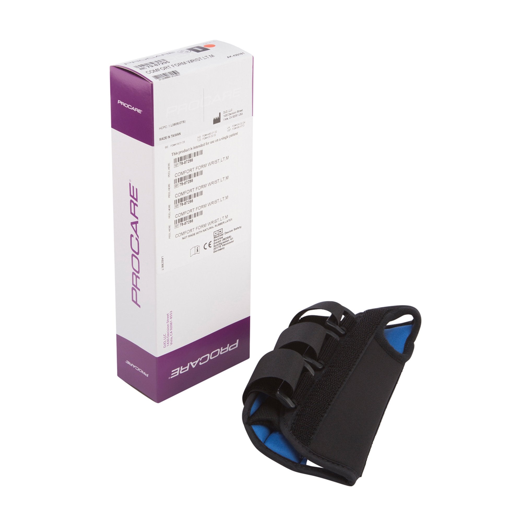 ProCare® ComfortForm™ Wrist Brace with Palmar Stay, Black, Medium, Left-Hand 79-87295