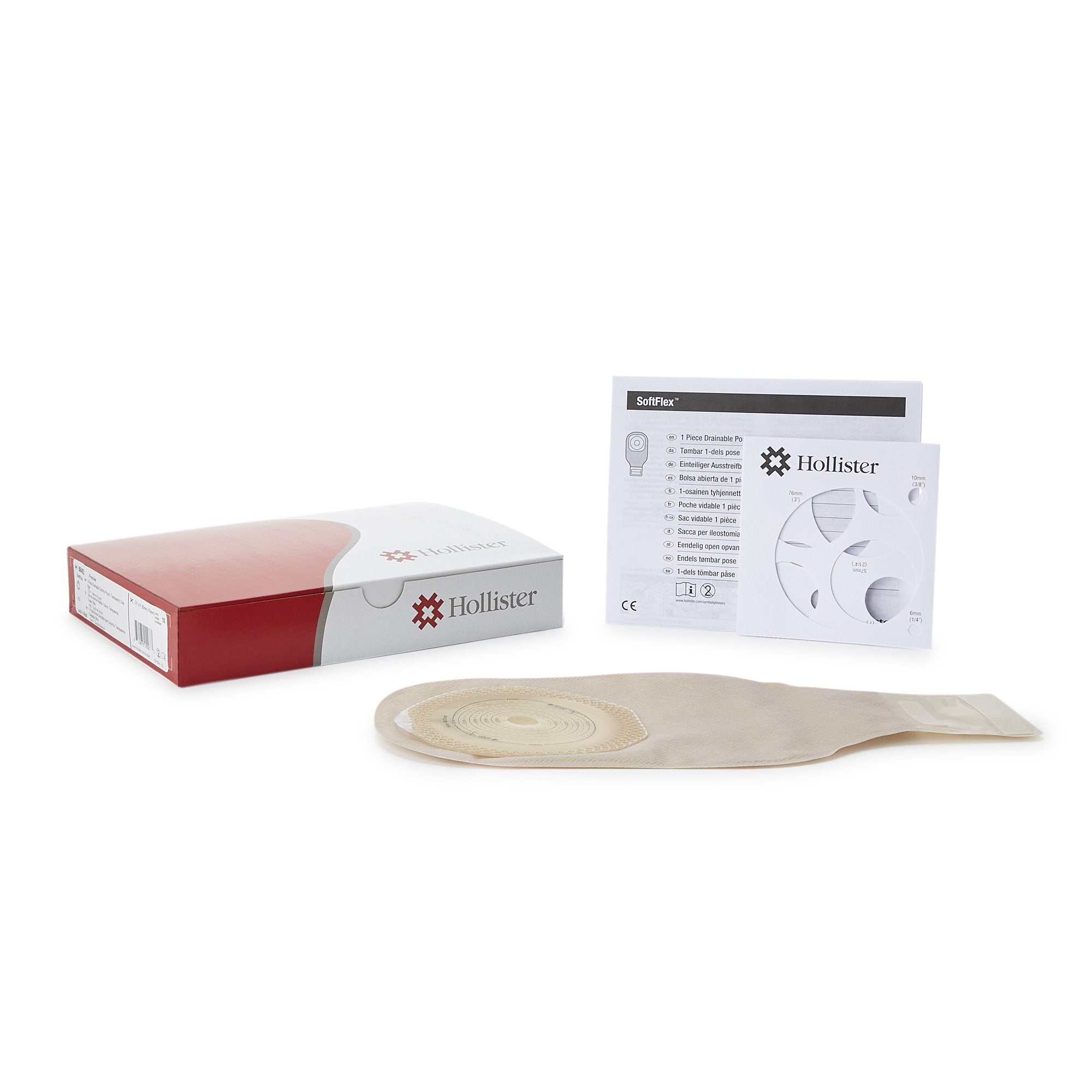 Premier™ One-Piece Transparent Filtered Ostomy Pouch, Cut to fit 75 x 65 mm 88402