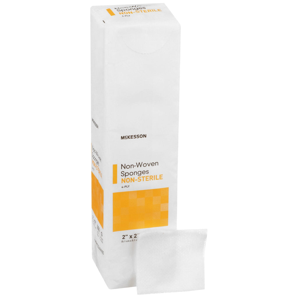 McKesson Nonwoven Sponge, 2 x 2 Inch, 4-Ply 92242000