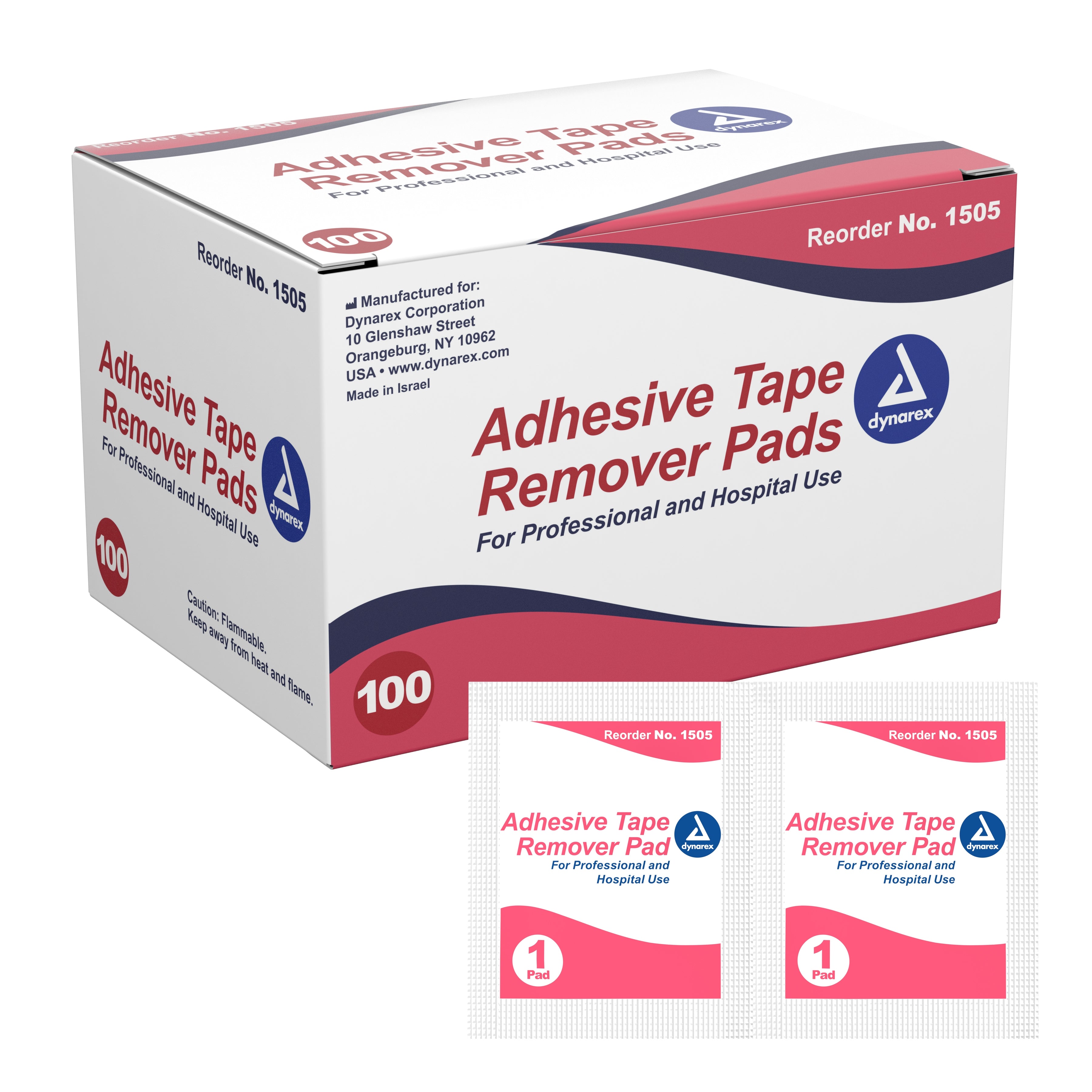 dynarex® Adhesive Remover, 32.5 x 68 mm Wipe 1505