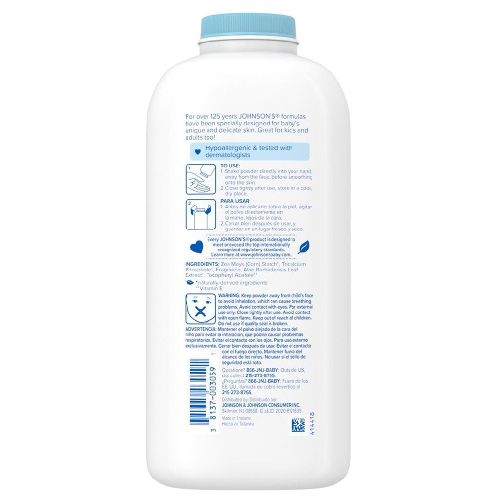 Johnson's® Aloe and Vitamin E Baby Powder, Fresh Scent, 15 oz. 08137003058