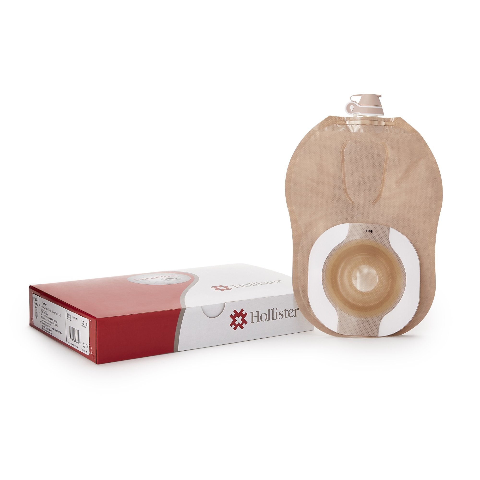 CeraPlus™ Soft Convex 8414 1-Piece Urostomy Pouch, Pre-cut to Fit 25mm Stomas 8414