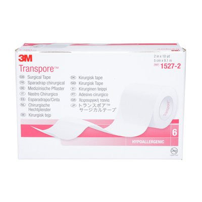3M Transpore™ Clear Porous Plastic Tape 2" x 10 Yards - 1527-2
