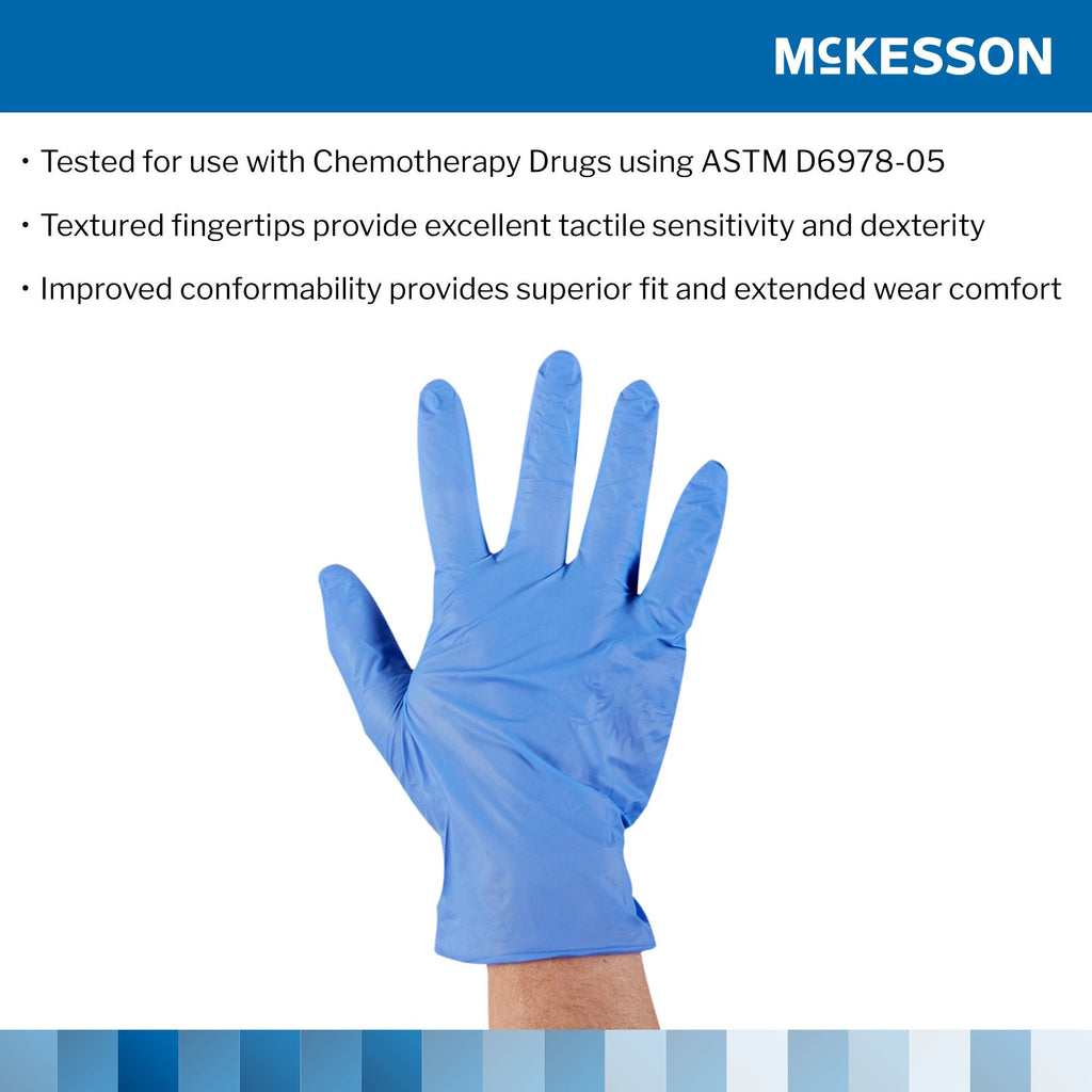 McKesson Confiderm® 3.5C Nitrile Exam Glove, Extra Large, Blue 14-6980C