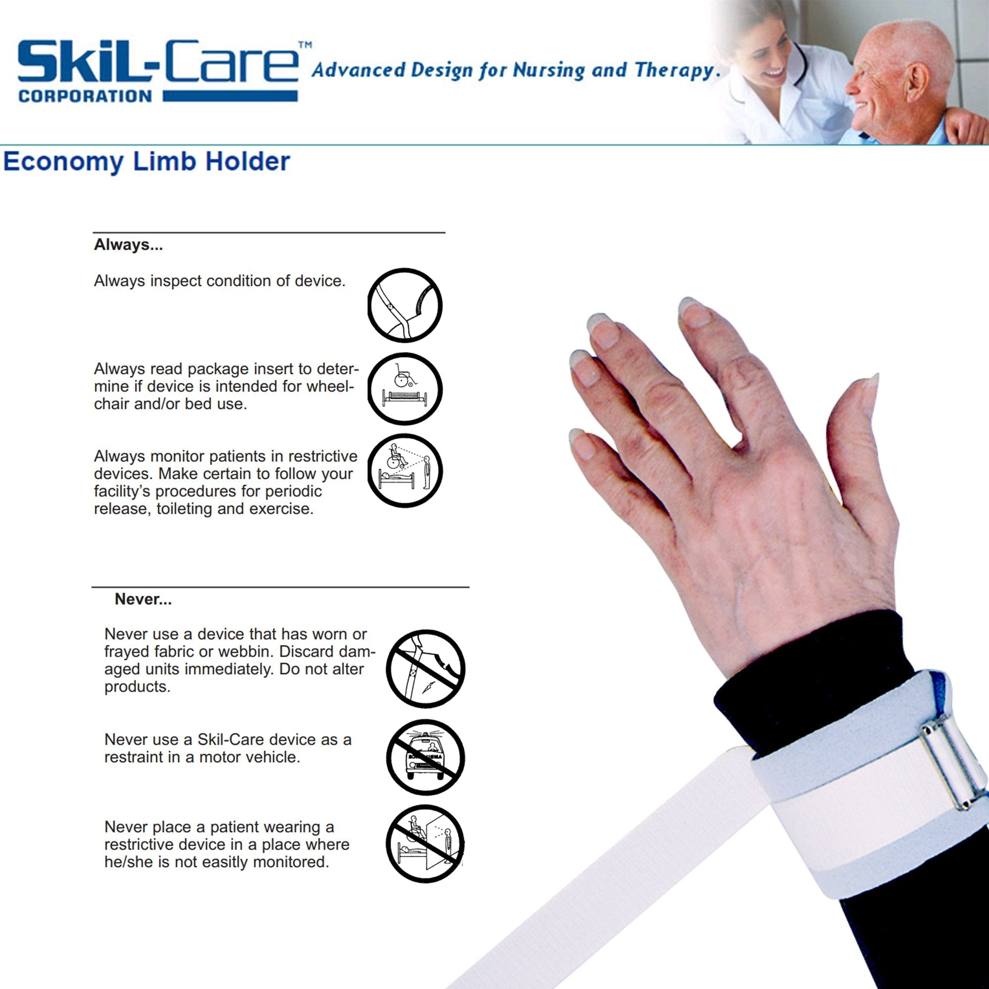 SkiL-Care™ Dispos-A-Cuff Ankle / Wrist Restraint 306040