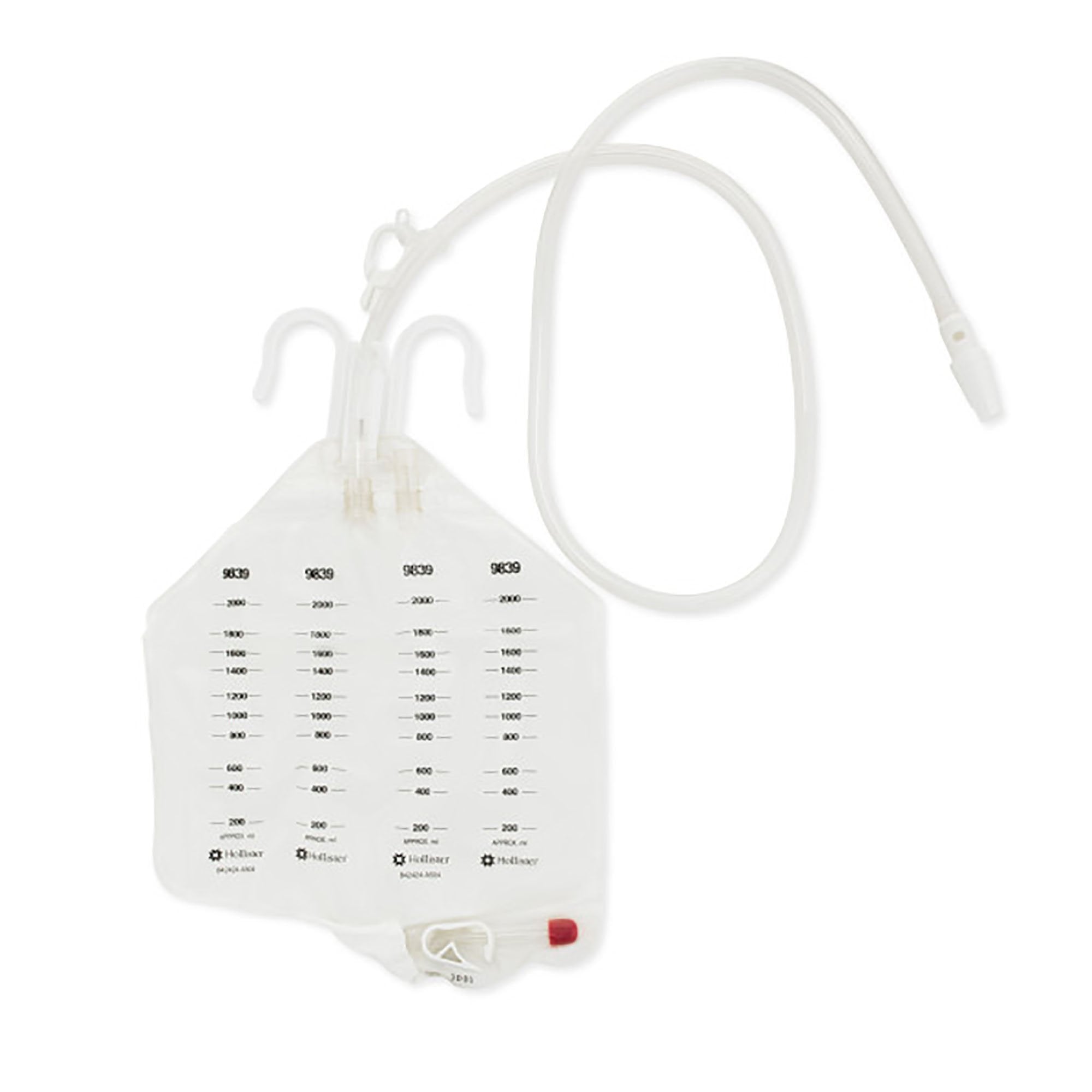 Hollister Urinary Drain Bag, Anti-Reflux, 2000 ml, Vinyl 9839