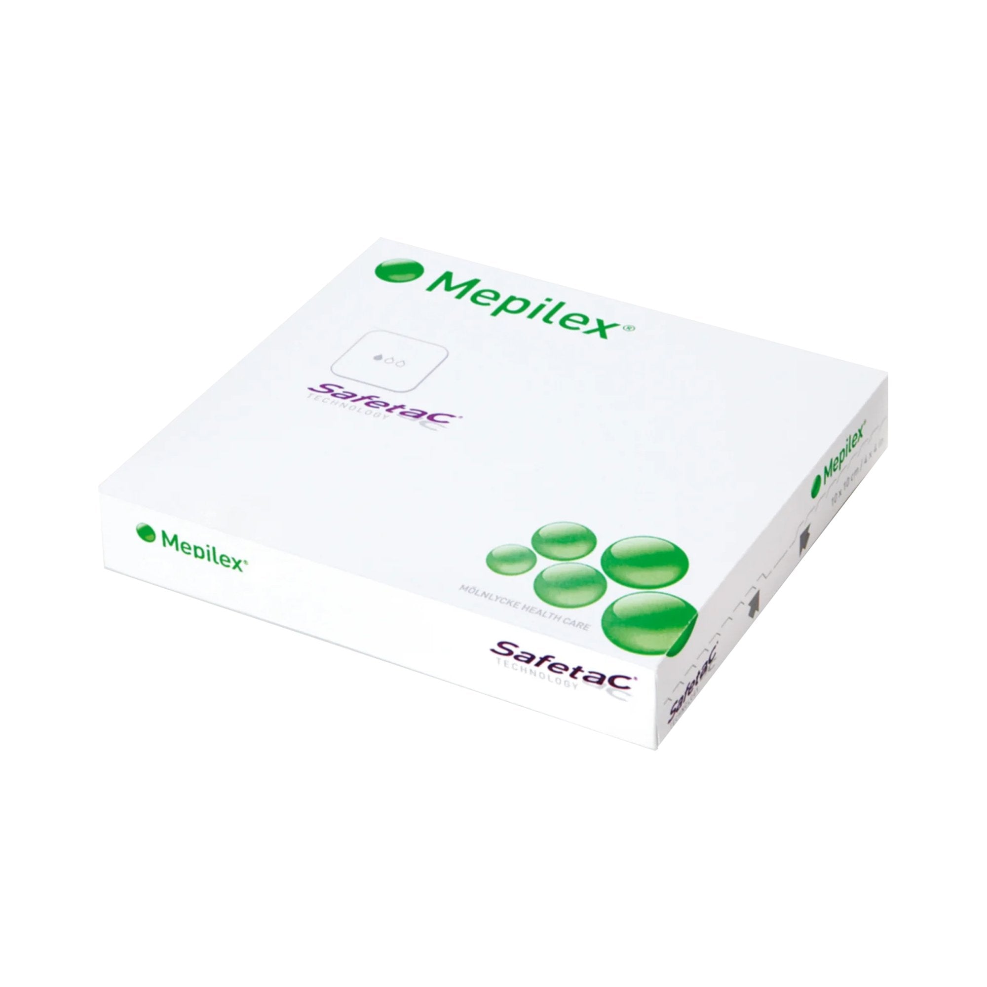 Mepilex® Silicone Adhesive without Border Silicone Foam Dressing, 4 x 8 Inch 294299