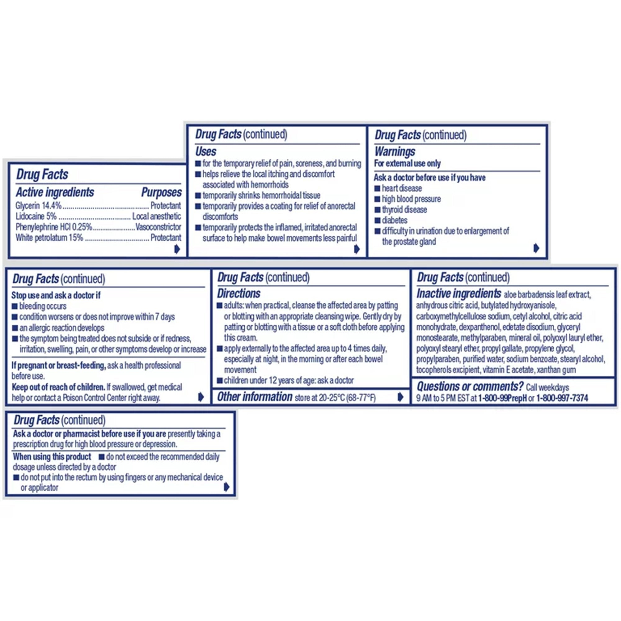 Preparation H Hemorrhoidal Cream Rapid Relief, 1-ounce tube 00573284310