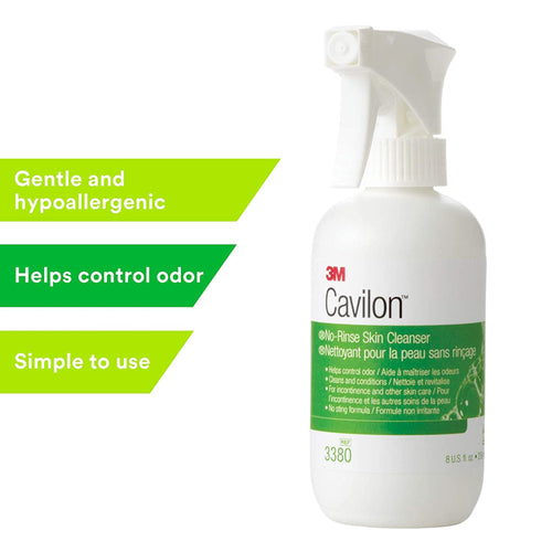 3M Cavilon Rinse-Free Body Wash, 8 Oz Pump Bottle, Floral Scent 3380